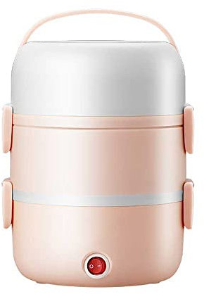 Fiambrera eléctrica, calentador de alimentos, caja Bento calentada, fiambrera eléctrica, calentador de alimentos, calefacción portátil, fiambrera eléctrica, calentador de alimentos portátil (rosa)