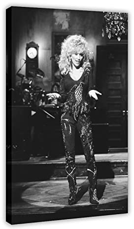 THEGIS Poster sur toile Star Dolly Parton 5 - Décoration murale pour salon, chambre à coucher - Style cadre - 50 x 75 cm