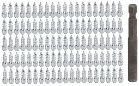 100 Stück Schnee-Spikes Für Schneereifen, Mehrzweck-Schnee-Spikes, Robust, Langlebig, Informativ Für Autos, Schneemobile, Motorräder, Fahrräder, Roller