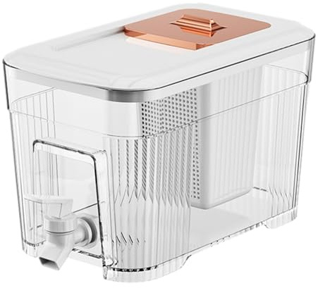 Fridge Water Dispenser, 6L Fridge Dispenser with Spigot Food Grade, Beverage Dispenser for Fridge, Water Container Juice Dispenser with Lid for Hot Tea, Coffee Milk, Parties