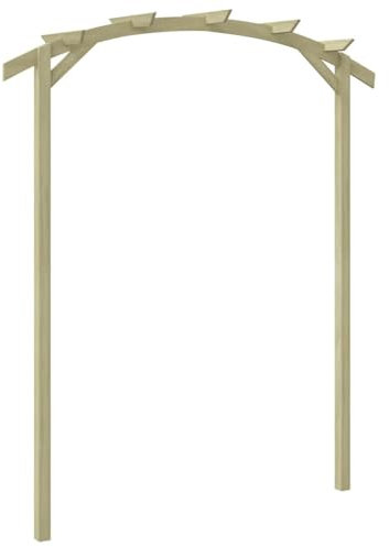 Gecheer Pergola de Jardin 180x210x40 cm Bois de pin imprégné, Arche de Jardin pour Plantes Grimpantes, Roses, Légumes, Décoration de Extérieure Terrasse