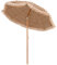 COSTWAY Sombrilla Playa, Sombrilla Terraza Exterior con Apariencia de Paja y 8 Costillas, Sombrilla de Playa Inclinable 30°y Plegable para Jardín, Parasol Exterior sin Base (Natural, φ208 cm)
