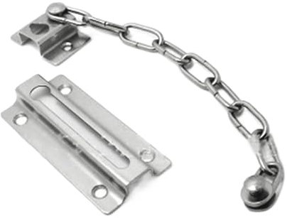 CaFfen TüRkette 1 Set Edelstahl Türkette Schrank Sicherheit Safty Restrictor Lock mit Schrauben for Zuhause