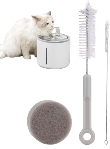 Kit de limpieza para fuente de agua para gatos, cepillos de limpieza, kit de cepillo de fuente para gatos, dispensador de agua para gatos, juego de limpieza de fuentes de mascotas, suministros