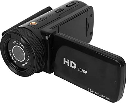 Cuifati Caméra Vidéo Caméscope 4K 48MP Caméra YouTube IR Vision Nocturne 2,4 Pouces Caméra de Vlogging à écran Tactile Rotatif à 180 ° avec Microphone, Capot, Objectif Grand Angle (Prise