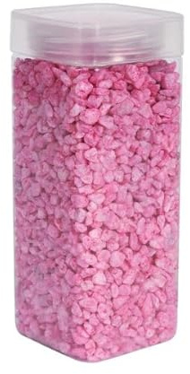 1Buy UK 900g of New Assorted Natural Decorative Stones Pebbles Craft Table Decoration Pot Vase Fillers Garden Weddings Rocks Aquarium (Pink)