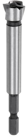 sourcing map Forstnerbohrer, 15 mm, Karbonstahl, mehrzahnig, Holzbohrer, Forstner-Bit, Scharnierschneider mit 6,35 mm Sechskantschaft für Hartholz, Weichholz, Sperrholz, Holzbearbeitung, Bohren