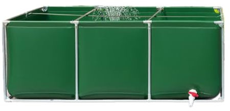 Piscine Fuori Terra, Multiuso Piega, Terra Stagno, Alleva Carpe Koi Stagno dei Pesci Piscina, Deposito d'Acqua, Dimensioni Multiple(Green,200x150x60CM)