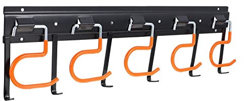 Veemoon 1satz Garage Haken Organizer Verstellbare Wandhalterung Für Werkzeuge Und Gartengeräte Robuste Und Kunststoffkonstruktion Für Garage Garten Keller Und Einfache Montage
