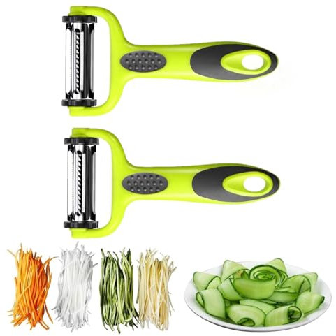 Pelapatate Multifunzione 3 In 1, Pelaverdura, Pela Verdure Professionale, 2 Pezzi Pela Verdure Multifunzione, Pela Patate E Verdure, Per Pelare Patate, Carote E Verdure Varie E Frutta