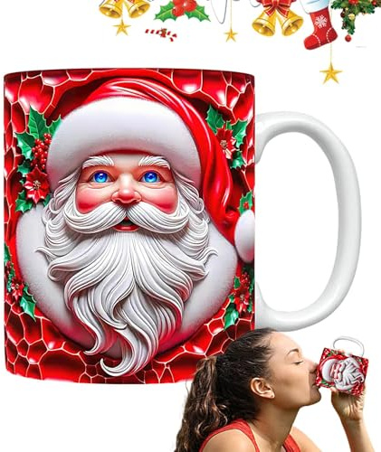 Siuwddee Tasse De Noël En Céramique - Mug Père Noël, Nouveauté Café Pour Parents Chéris Et Amis