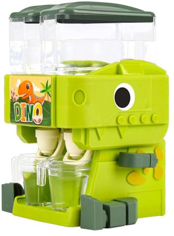 Dispensador de Agua para niños Forma de Dinosaurio Dual Outlet Lindo dispensador de Agua con Tazas de Brazo Giratorio y Pierna Dual Agua dispensador de Agua