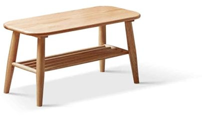 SFJATTA Akazien-Holz echte Baumkantenbank Unikat, gartenbank ohne lehne, im Landhaus-Stil Schlafzimmer Eingang Sitzbank, für Küche, Eingang, Kiefernholz, Weiß(80 * 35 * 40cm/31.5 * 13.8 * 15.8in)