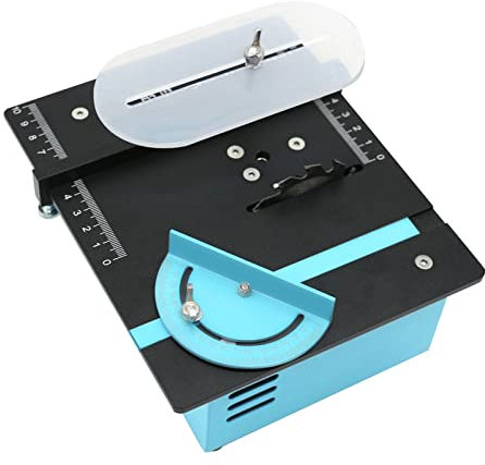 Sega alternativa Mini Sega da Tavolo 12-24V 96W Taglierina elettrica Multifunzione Tornio for la lavorazione del legno Sega da banco Taglierina regolabile for legno Plastica Acrilico Controllo e stabi