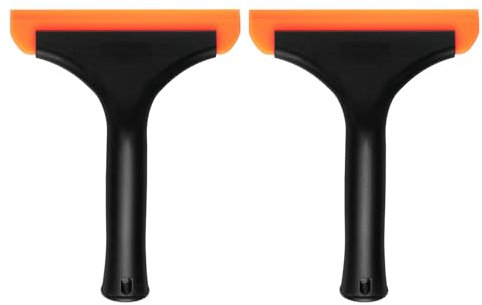 sourcing map 2pcs Squeegee 6 Inch Length Auto Water Blade Shower Squeegee with Non-Slip Handle for Windshield Window Cleaner Glass Door, Black