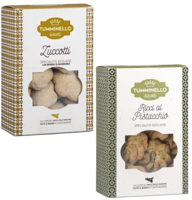 Tumminello | Zuccotti Ripieno Mandorle | Specialità Siciliana Dolce Mandorle | Ricci al Pistacchio | Dolce Artigianale con Mandorle e Pistacchi