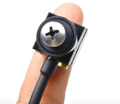 Mini Telecamera Spia Nascosta Spy Cam con Microfono Registrazione Audio per Interno, Microspia Videocamera Invisibile Può Essere Visualizzata Direttamente su Monitor, Incluso 1 Alimentatore 12V-1Ah