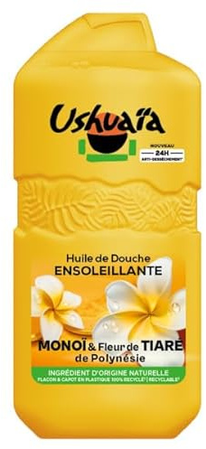Ushuaïa Huile de Douche Ensoleillante Monoï et Fleur de Tiaré de Polynésie 280ML