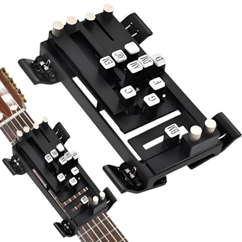 Guitar Aid Akkord-Trainer, Lernhilfen Für Die Gitarre, Gitarren-Akkordpresser Gitarren-Lernwerkzeuge, Tragbares Lernsystem Mit Anleitung Für Unterricht Instrumente Erwachsene Anfänger Musikliebhaber