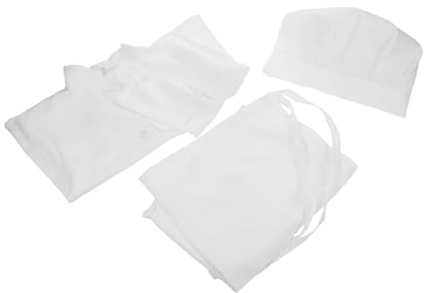 Yardwe Set Grembiule e Cappello da Chef per Ragazzi, Vestito da Cucina e Forno per Ragazzi e Ragazze, Costume Panettiere per Attività di Cucina e Giochi di Ruolo