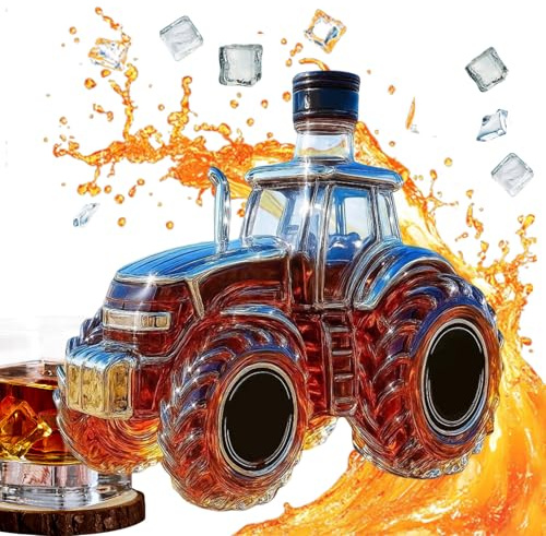 Caraffa per whisky – Caraffa per whisky in da 7,1 pollici | Versatore in | Elegante, Trasparente, Superficie liscia per Whiskey Brandy Bourbon Casa o Bar