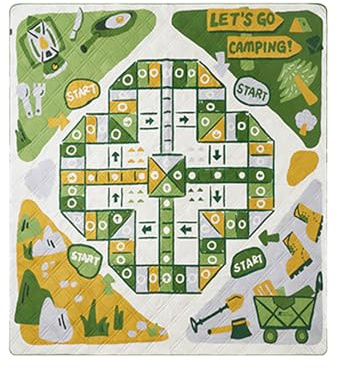 wiroouia Coperta da picnic | Tappeto spesso pieghevole per tutte le stagioni, coperta da picnic a tema gioco, per stadio, festival musicali, spiaggia, soggiorno, prato, cortile