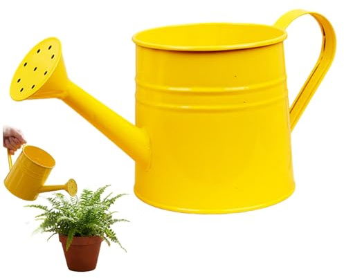 Jorzer Annaffiatoio Decorativo, Mini annaffiatoio Vintage per Piante da Interno, attrezzo da Giardino per Giardino, Balcone, Decorazioni per la casa (Giallo) Piccolo, Mini, per Interni.