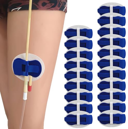 Foley-Katheter-Stabilisierungsgerät, Katheter-Urinbeinbeutel-Beinbandhalter-Aufkleber Katheterrohrhalter Klebendes Katheterbeinband Haken und Schlaufe, Katheterzubehör Katheterband Fixiergerät (20)
