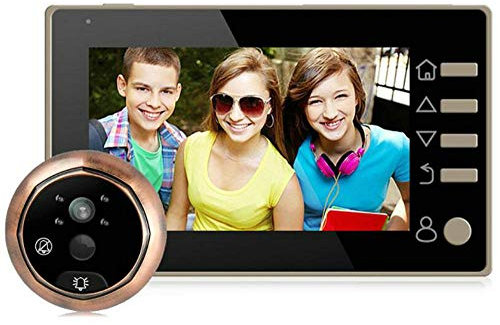 BW 4.3 inch Night Vision LCD Color Digital Door Viewer Voice Intercom Recordable Peephole Doorbell Home Security Camera
