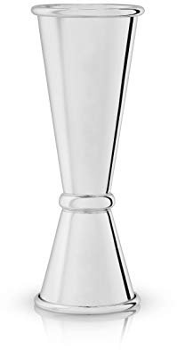 Viski 4295 Profesional Grande Estilo Japonés Makoto Jigger, Acero inoxidable, Plata