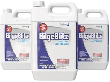 Bilge Blitz Bilge Cleaner & Degreaser – Powerful Marine Cleaning Solution for Oil, Grease & Scum – Non-Toxic, Biodegradable & pH Neutral – Safe for Metal, Wood & GRP – 4 x 5 Litre
