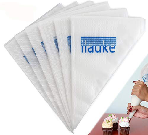 ilauke Manga Pastelera Desechable, 100 Piezas Manga Pastelera, 32x20cm Mangas Pasteleras Transparentes Profesionals para Decorar Tartas, Cupcakes
