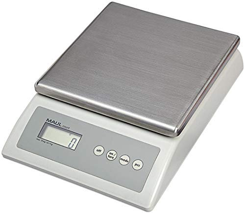 Maul Zählwaage 10 Kg, Große Wiegefläche, Edelstahl, 1679182, Silber 1 Stück