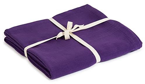 Yoga Studio Couverture de Yoga Unisexe en Coton Biologique Violet