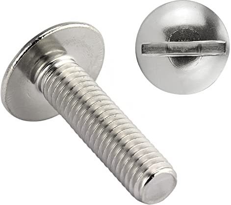 OPIOL QUALITY® Flachrundschrauben mit großem Kopf und Schlitz M6x16 mm aus Edelstahl A2 V2A (10 Stück) Becherschrauben Vollgewinde Flachrundkopf Schrauben