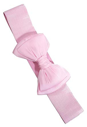 Banned Retro Rockabilly Elastischer Weiter Gurt - Baby Rosa (Medium)