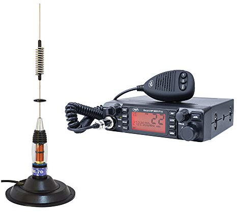 PNI CB-Funkpaket Escort HP 9001 PRO ASQ einstellbar, AM-FM, 12 V, 4 W + CB-Antenne ML70 26-30 MHz, 200 W, 70 cm, Magnet 145 mm enthalten
