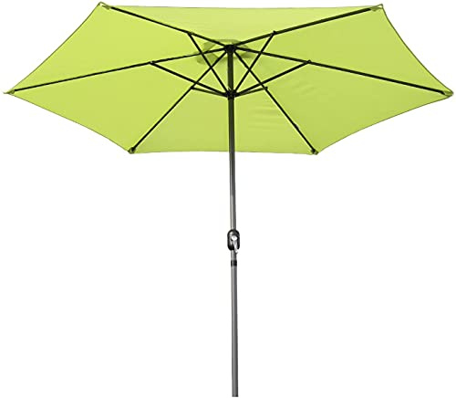 SHATCHI 3m Lime Green Banana Table Parasol with 38mm Steel Pole Sun Shade Garden Outdoor Beach Patio Umbrella Cantilever