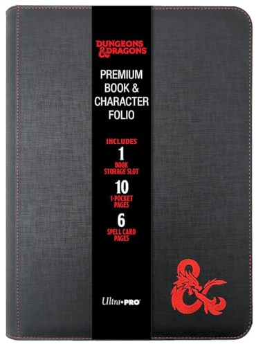 Ultra Pro Dungeons & Dragons Premium Buch und Charakter-Folie mit Reißverschluss