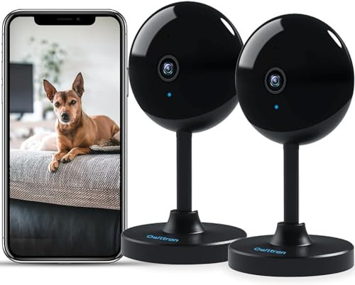 owltron 2K Indoor Camera, Home Security Camera for Baby & Elder, Motion Detection, Night Vision, 2-Way Talk WiFi Camera Wireless, Baby Monitor Works with APP & Alexa- 2 Pack