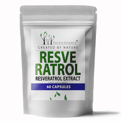 Forest Vitamin - Natürlicher Resveratrol-Extrakt - 60 Kapseln - (Polygonum Cuspidatum, Knöterich) - 100mg standardisiert auf 98% RESVERATROL - Gesundheit und Schönheit