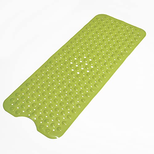 WITEN&NOCK Duschmatte für die Badewanne 100×40 cm Antirutschmatte Badewannenmatte mit Abflusslöchern Badewanneneinlage rutschfest für Kinder badewannen zubehör (Grün)