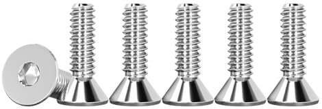 Drenky 50 Pezzi M3 X 12 mm Viti A Testa Svasata con Esagono Incassato Argento in Acciaio Inox A2 V2A Antiruggine Vite a Testa Svasata Norma DIN 7991 / ISO 10642 Filettatura Completa Bullone Meccanico