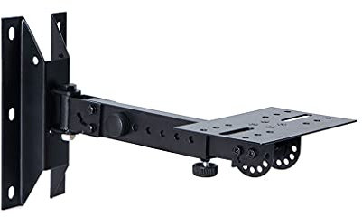 GLigeT Pieds d'Enceintes Support Audio for Haut-Parleur, Support Mural, équipement multimédia, Support de Haut-Parleur rétractable, Porteur 45kg, Noir Support D'enceinte
