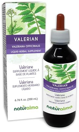 Naturalma Valerian (Valariana officinalis) Root Alcohol-Free Tincture - 6.76 fl oz Liquid Extract in Drops - Herbal Supplement - Vegan