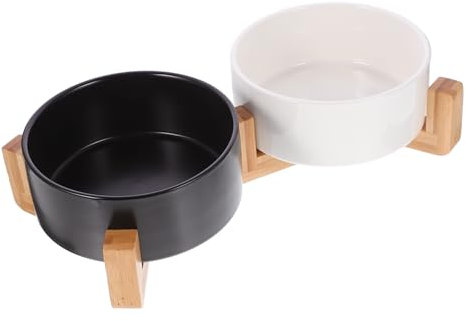 Milisten Slip Pet Bowl Ceramic Elevated Stand for Dog Feeder Practical Dog Food Holder for Puppy Feeding Bowls in Dining Area