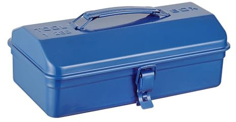 Kleiner Werkzeugkasten, Tragbare Multifunktions-Werkzeugkiste Aus Metall Mit Abnehmbarem Fach, Einzeln/doppelt 18“ Tragbare Werkzeugkiste Aus Stahl Mit Metallverschluss, Blau(Size:1-Tray(L16''X W8''X