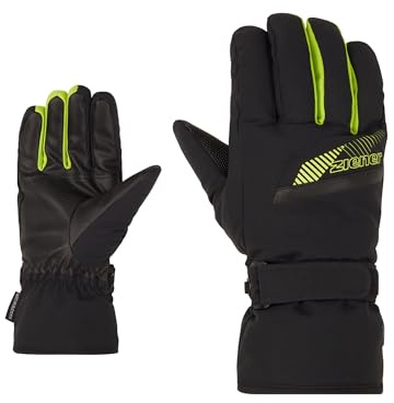 Ziener herr GORDANUS skidhandskar/vintersport | vattentät, PFC-fri, svart.lime, 9,5
