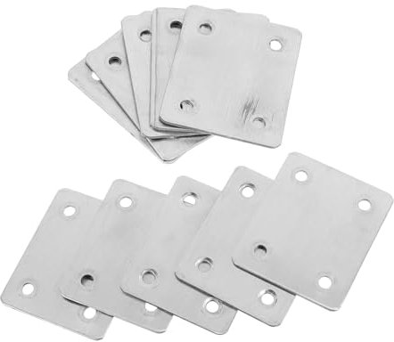 FUNOMOCYA 10stücke Flache Verbindungsplatte Aus Edelstahl Stabilitätsplatten Für Möbel Und Gerade Winkelverbinder Design Für Sichere Befestigung Und Zuverlässige Verbindung