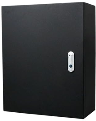 Elektrischer Gehäusekasten Aus Stahl Für Den Außenbereich/Innenbereich,wasserdichter Elektrischer Anschlusskasten Schwarzer Verteilungsschutzkasten,kabelabzweigkasten Mit Montageplatte